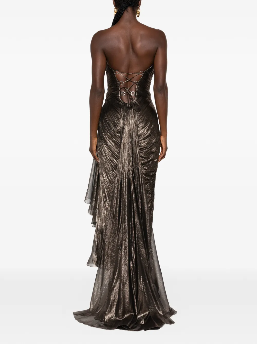 Maria Lucia Hohan Heidi geplooide maxi-jurk Bruin