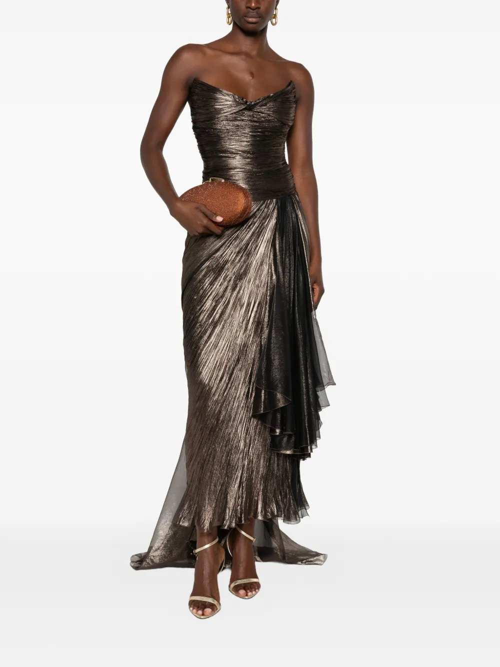Maria Lucia Hohan Heidi geplooide maxi-jurk Bruin