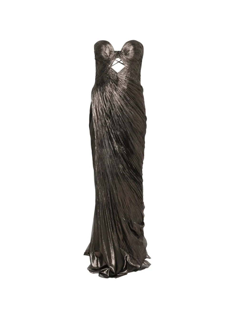 Maria Lucia Hohan Zephyra strapless cut-out maxi dress