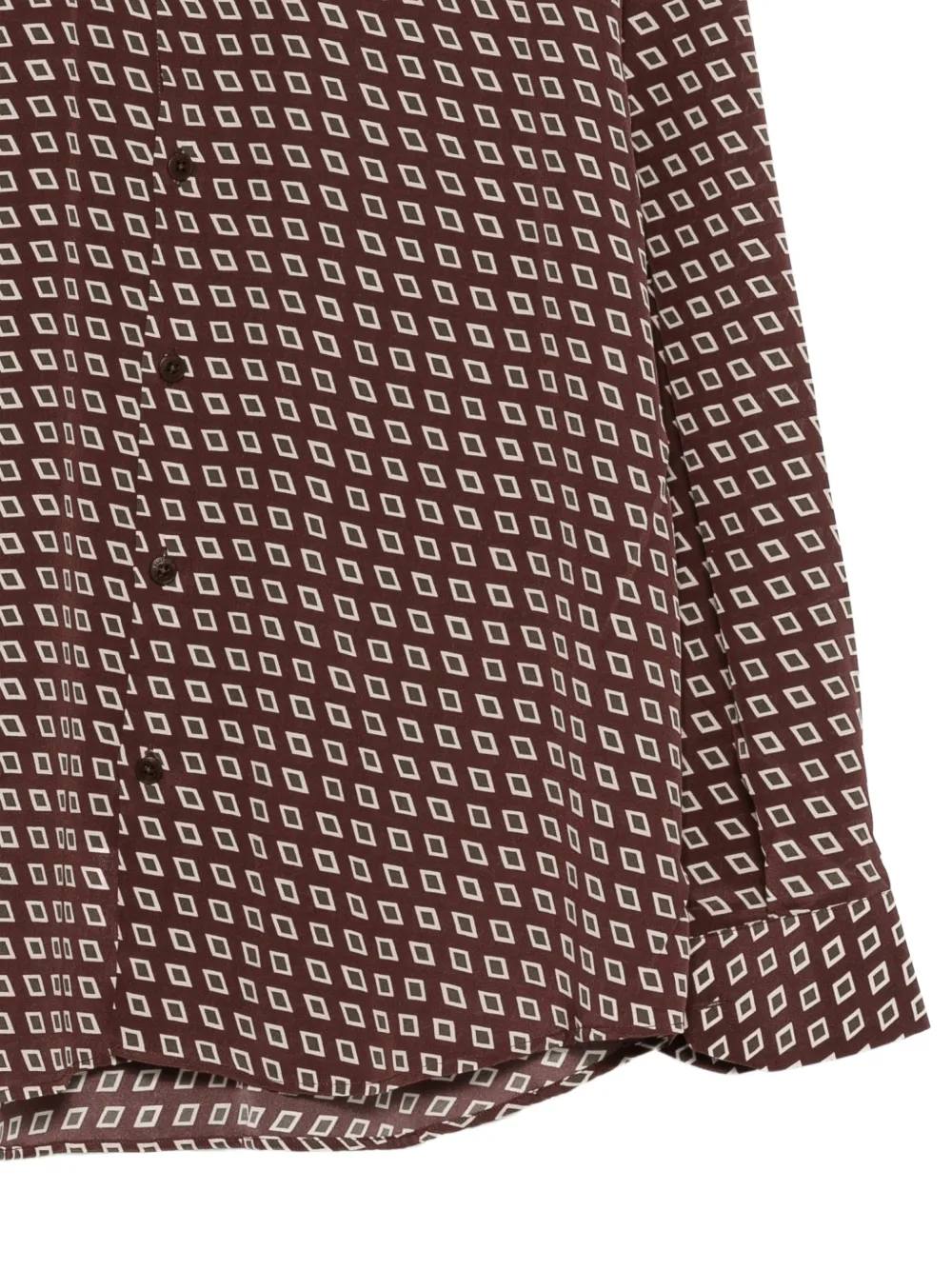 Costumein Jil overhemd met geometrische print Bruin