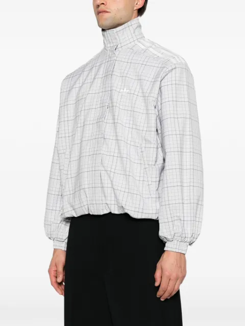 adidas checked high-neck jacket