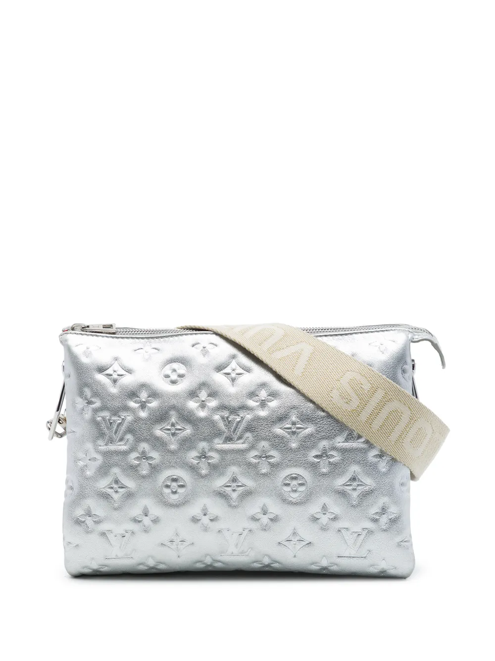 Louis Vuitton Pre-Owned 2021 Monogram Embossed Puffy Lambskin Coussin PM satchel - Silver