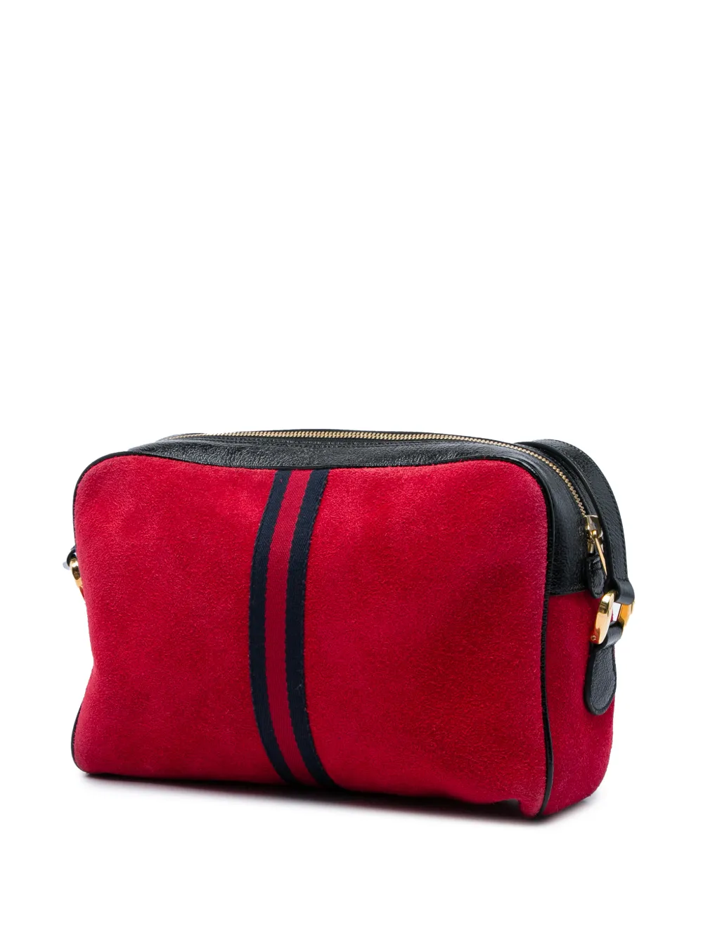 Gucci Pre-Owned 2016-2026 Web Ophidia suède crossbodytas Rood