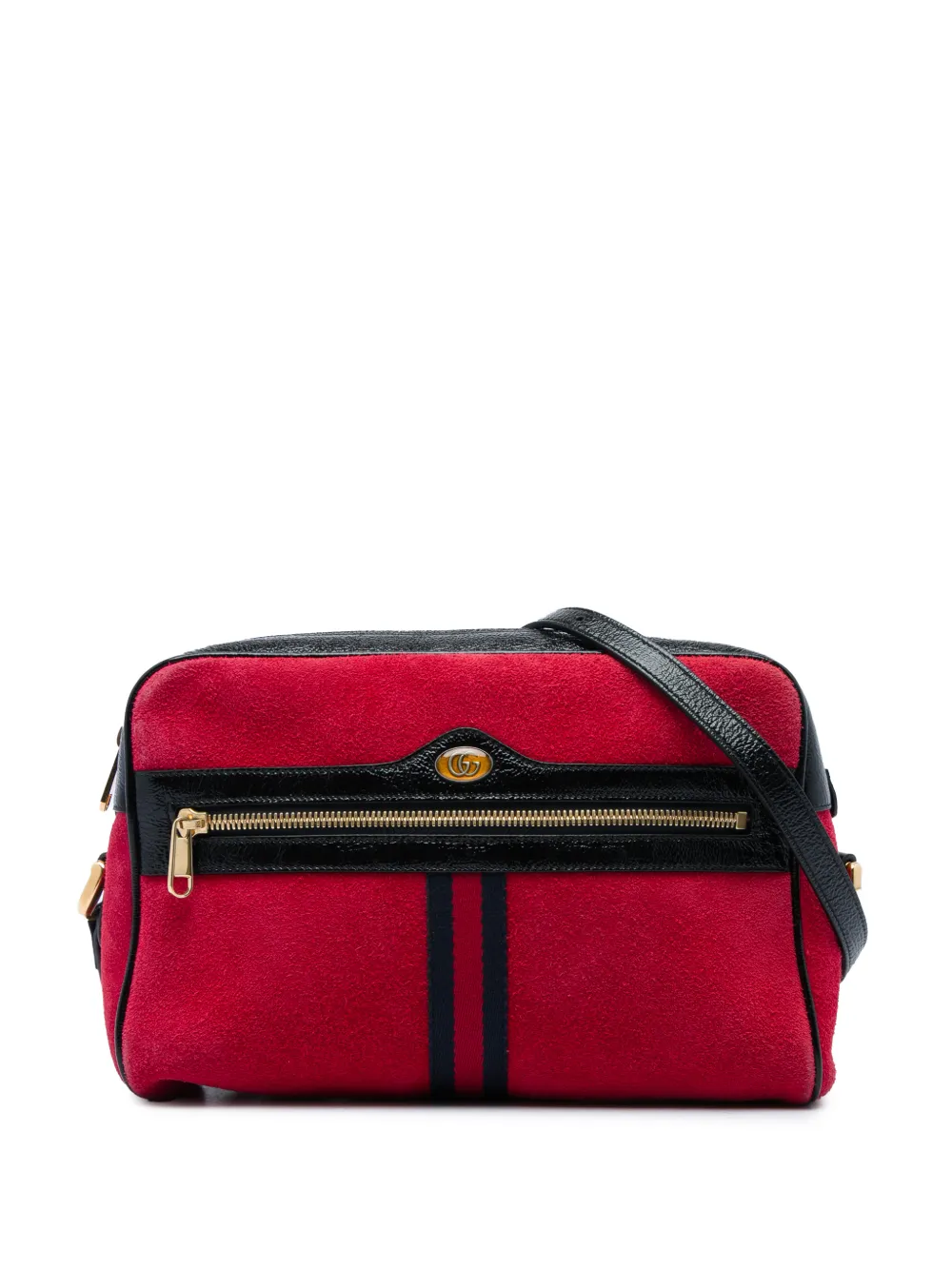 Gucci Pre-Owned 2016-2026 Suede Web Ophidia crossbody bag - Rosso