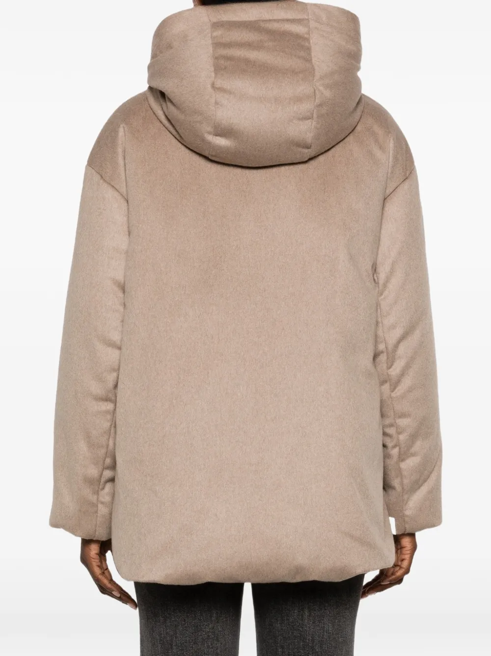 Max Mara Clown omkeerbare gewatteerde jas met capuchon Beige