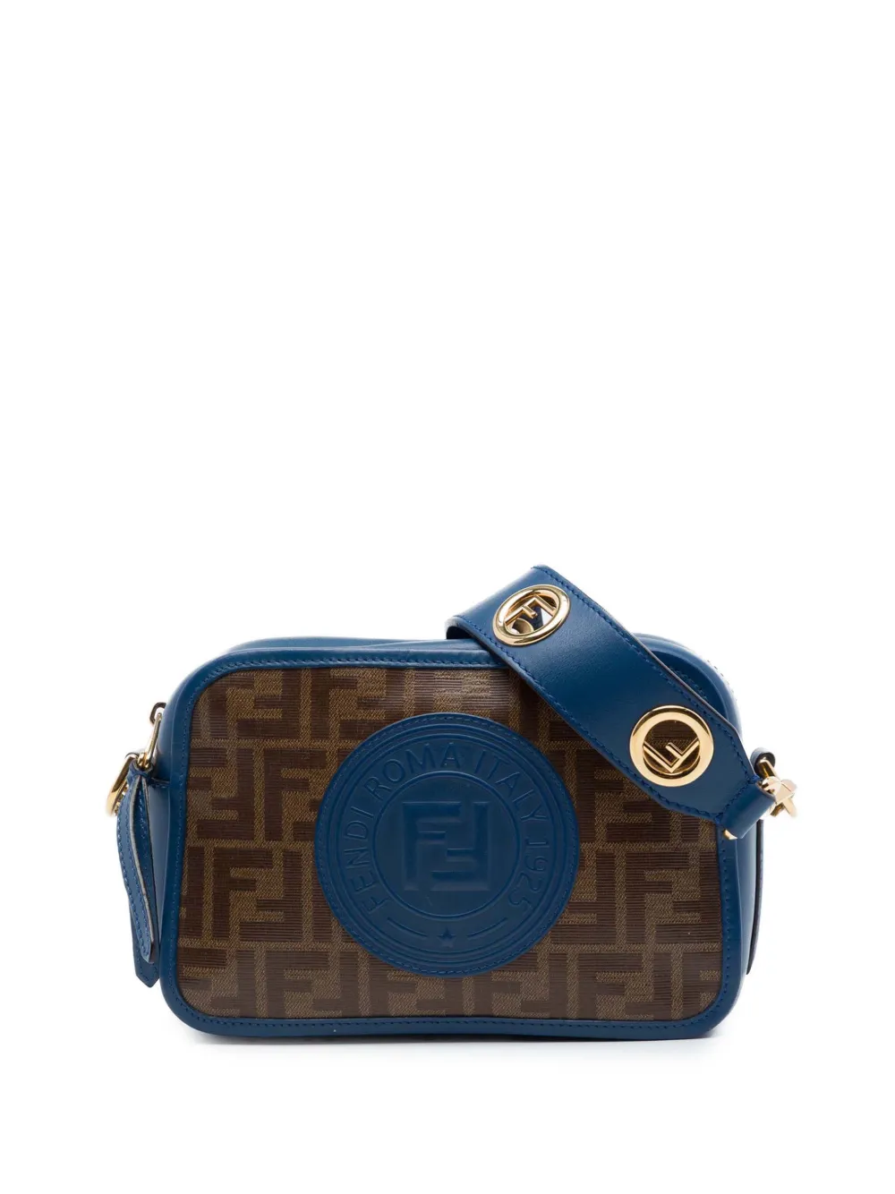 Fendi Pre-Owned 2010-2026 Zucca Coated Canvas FF Logo Camera Bag crossbody bag - Blu
