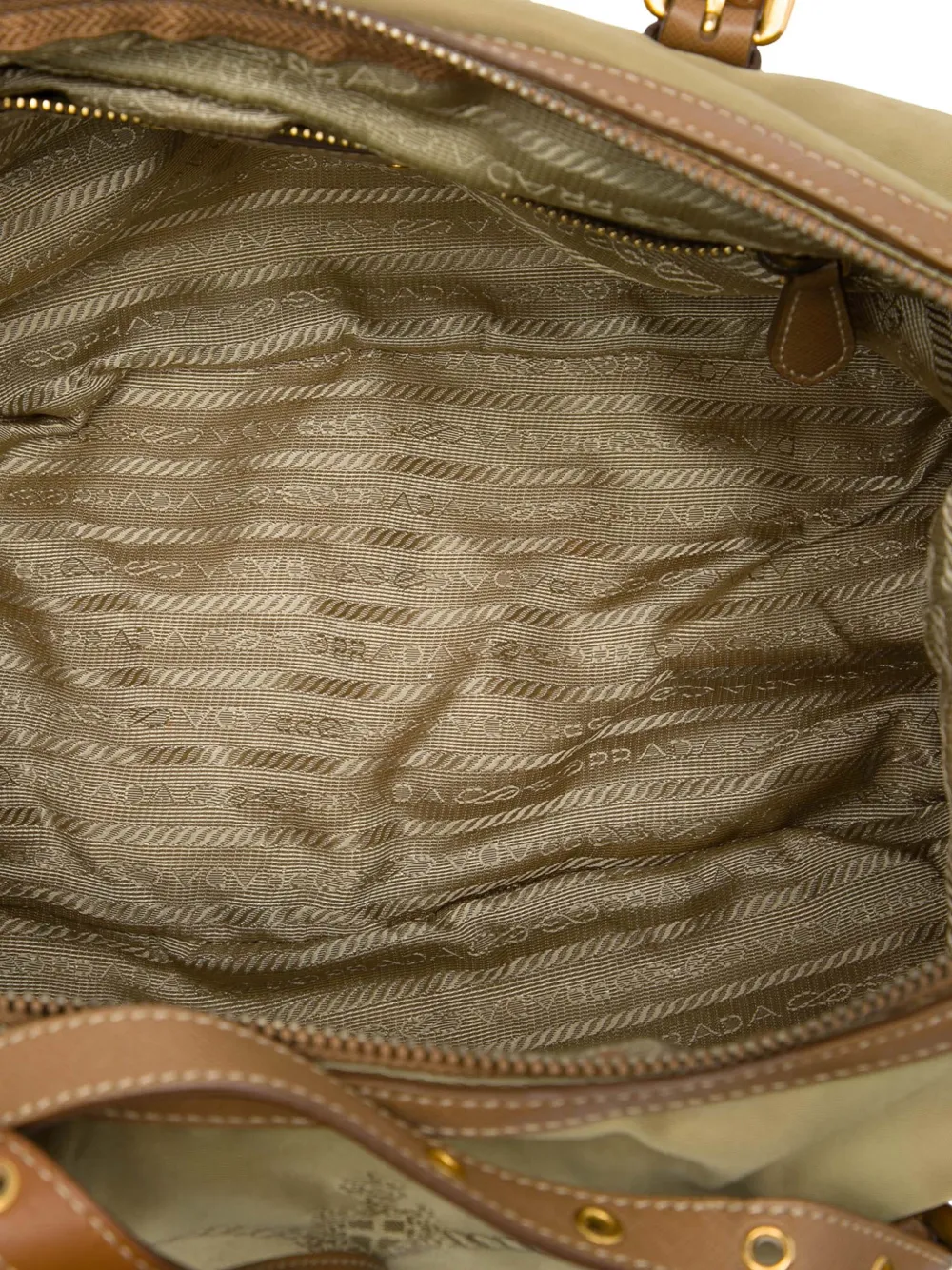 Prada Pre-Owned 2000-2013 Canapa canvas schoudertas met logo Beige