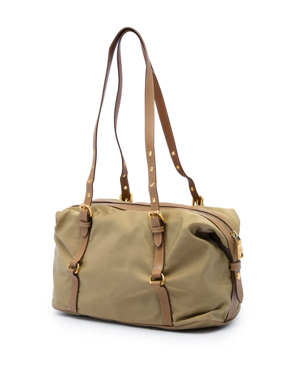 Prada Pre-Owned 2000-2013 Canapa canvas schoudertas met logo Beige