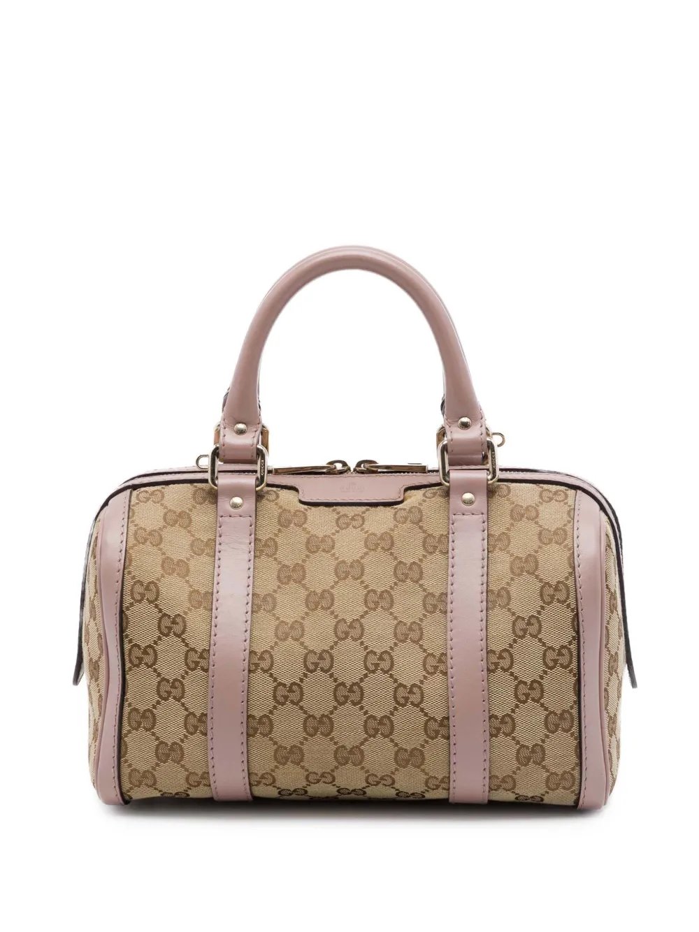 Gucci Pre-Owned Borsa a tracolla Joy Boston piccola in tela GG con decorazione Web 2016-2026 - Toni neutri