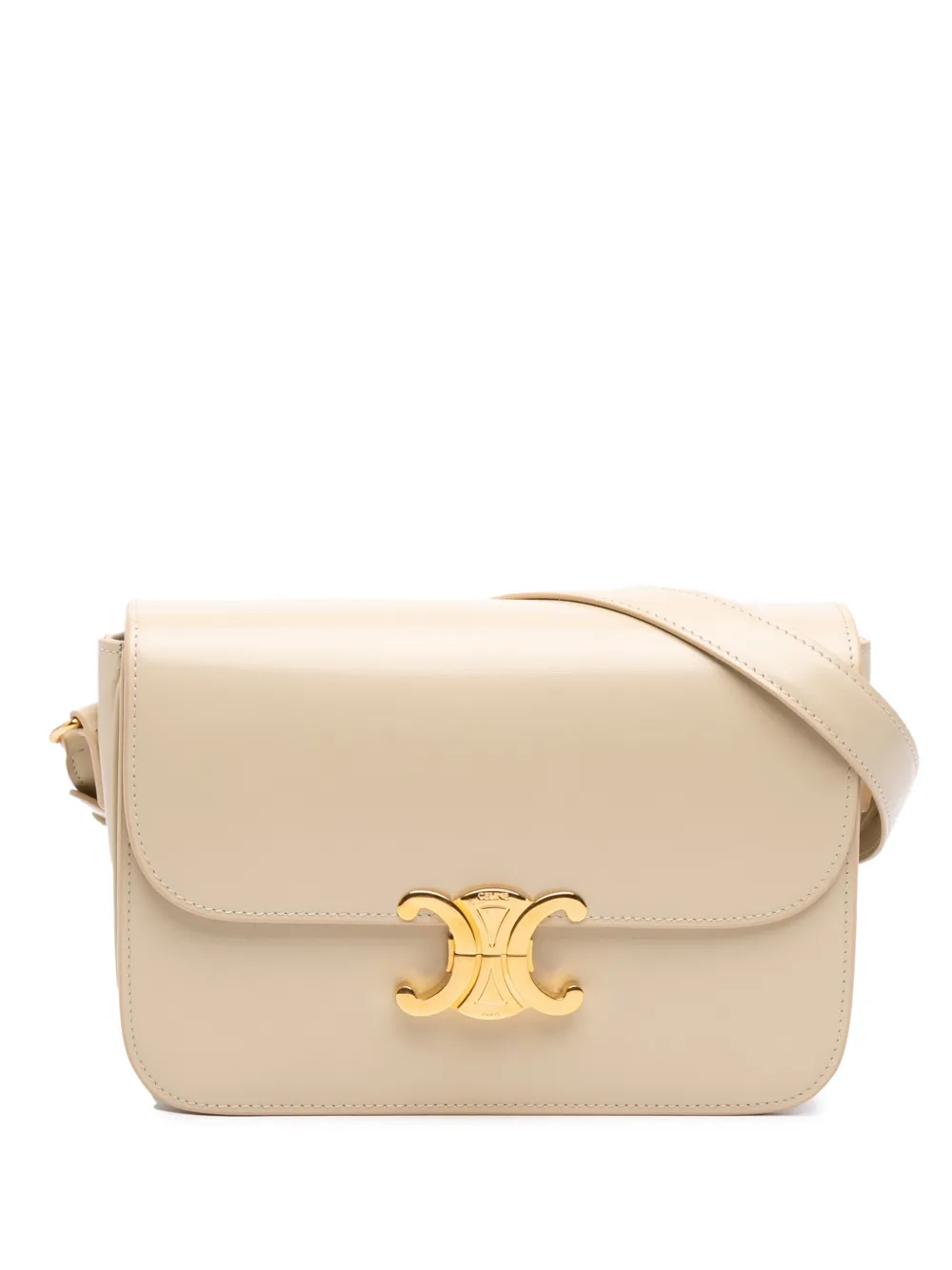 Celine Pre-Owned 2024 Classique Shiny Triomphe Umhängetasche - Nude