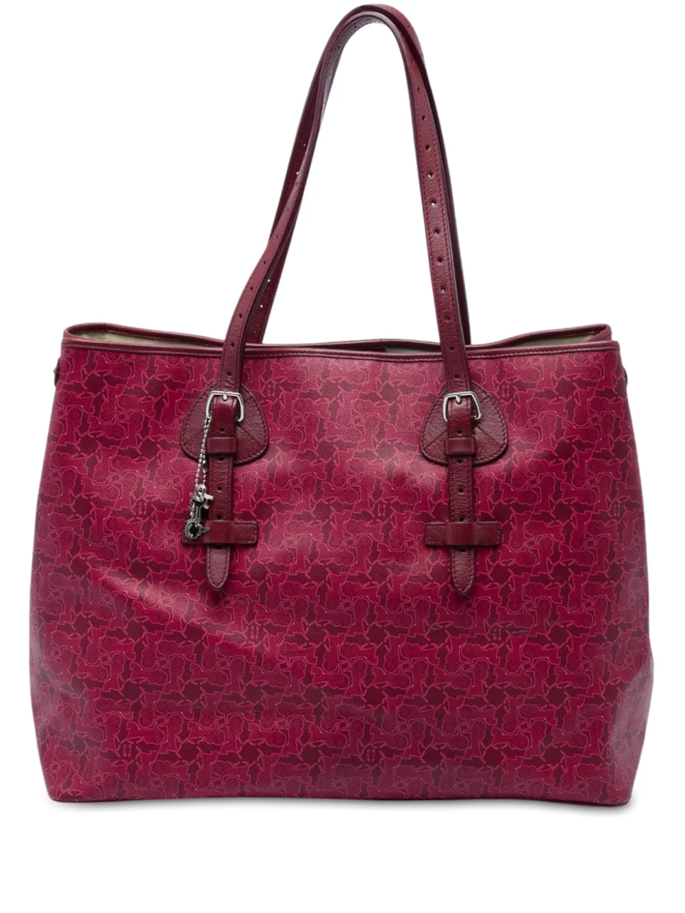 Celine Pre-Owned Borsa tote Le Horse Carriage in tela cerata 2009 - Rosso