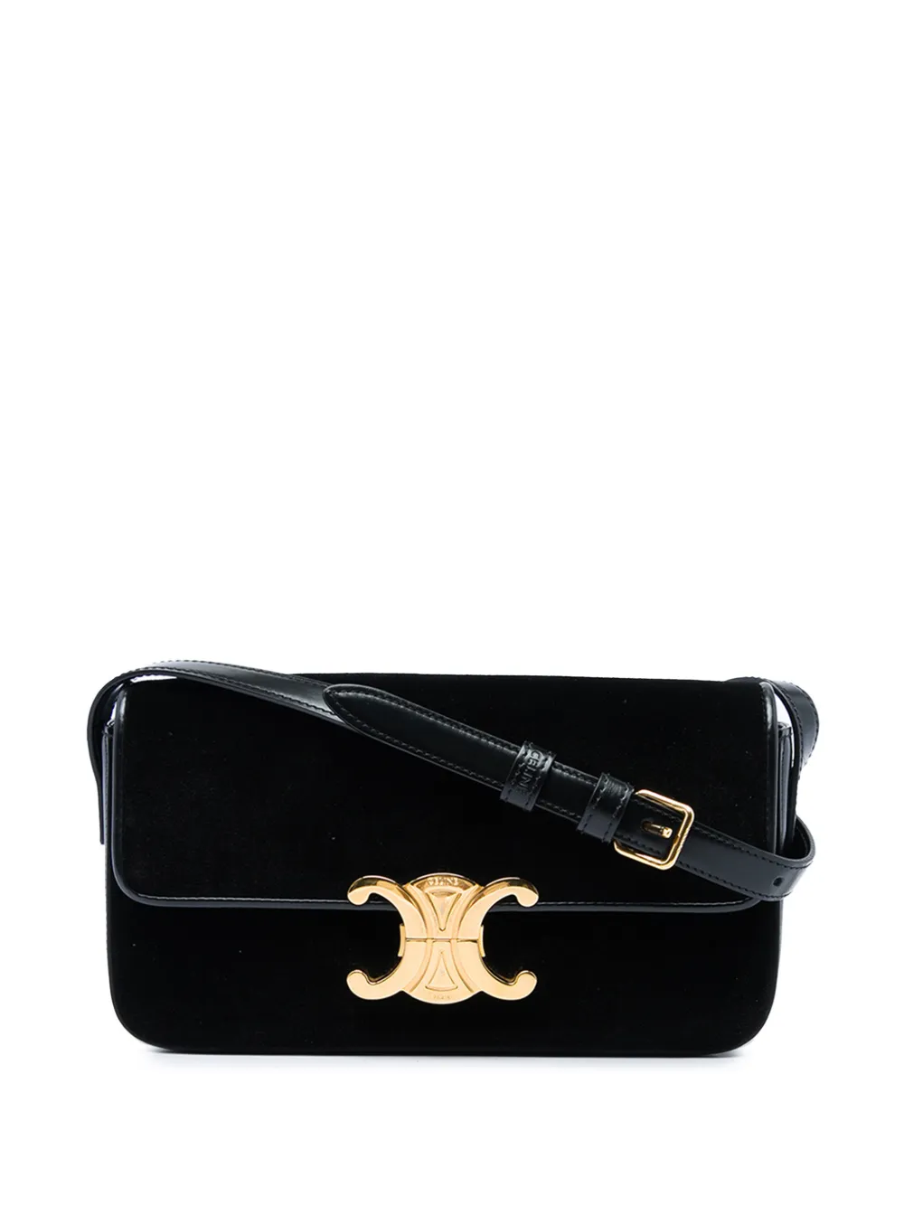 Celine Pre-Owned 2021 Velvet Claude shoulder bag - Nero