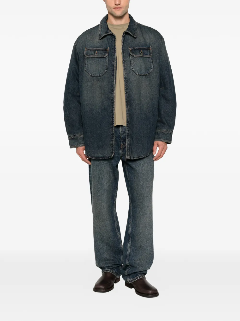 Off-White logo-patch jeans | ブルー | Image 1