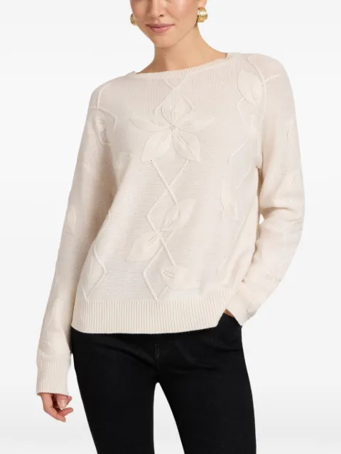 ELENA MIRÒ floral-intarsia sweater