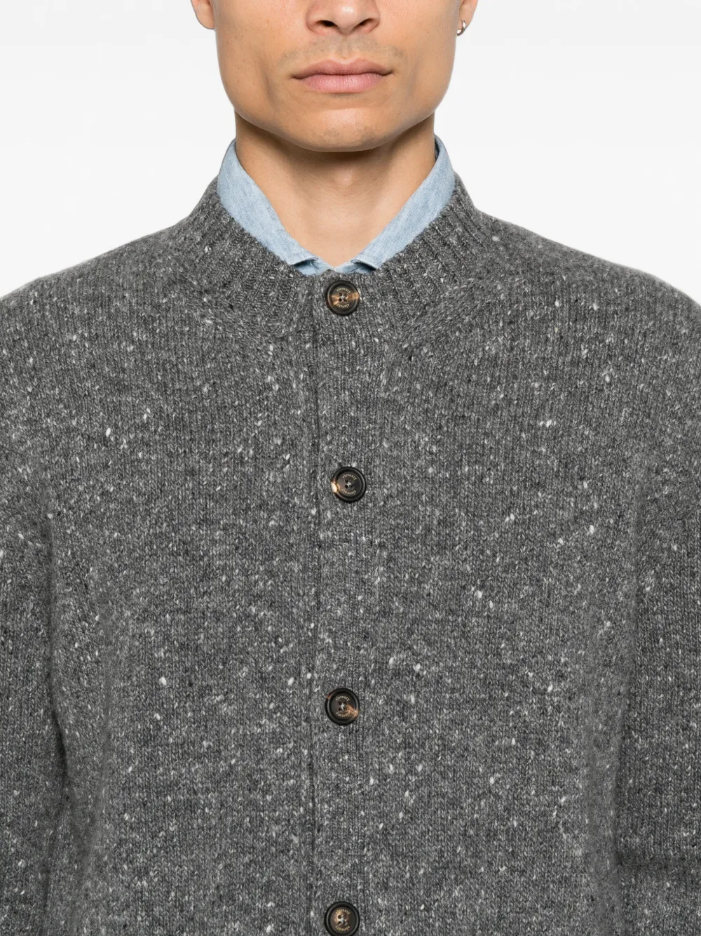 Eleventy Gebreid vest Grijs