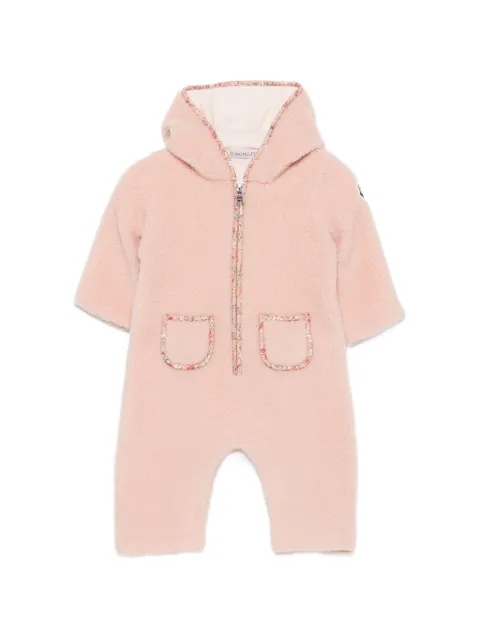Moncler Enfant floral-trim romper