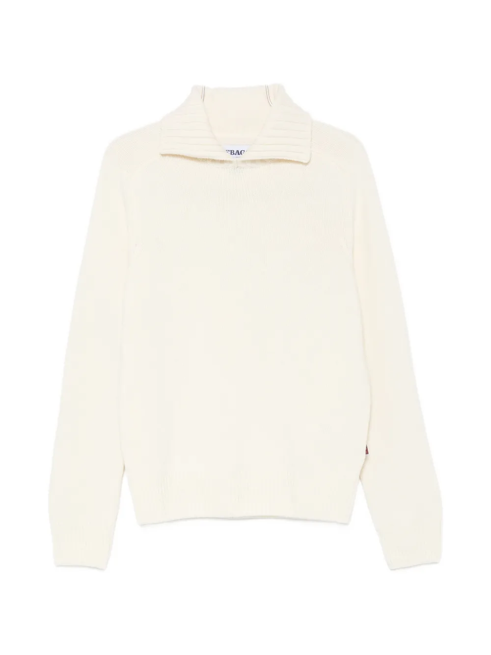 Sebago ribbed-knit high-neck sweater - Nude