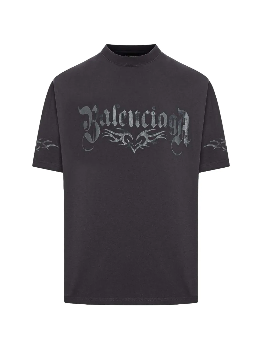 Balenciaga gothic logo-print t-shirt - Nero