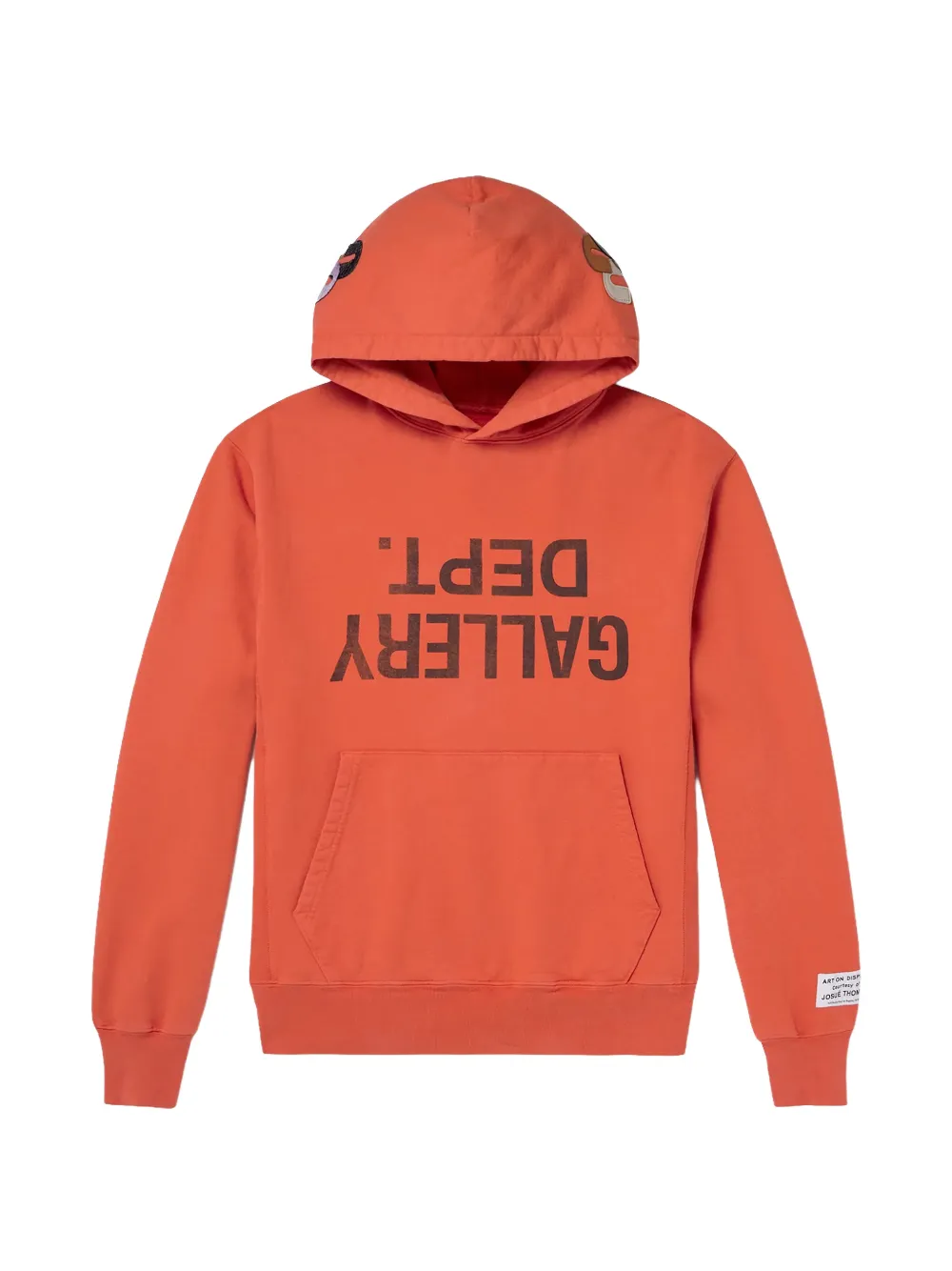 Gallery Dept. Logo-print Appliquéd Hoodie In Orange