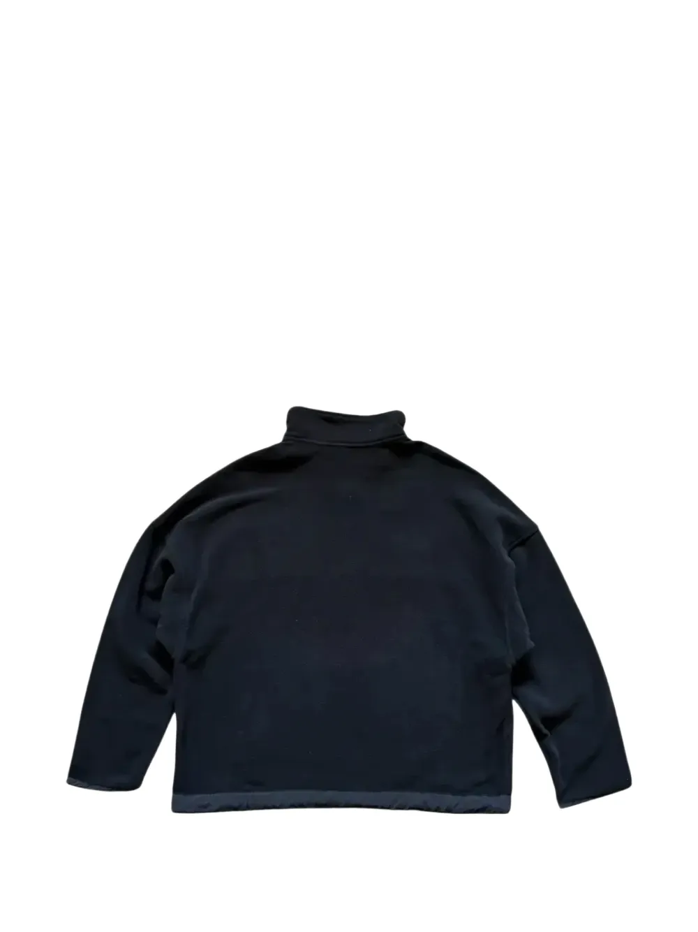 Chrome Hearts Plus fleece sweater met leren patch Zwart