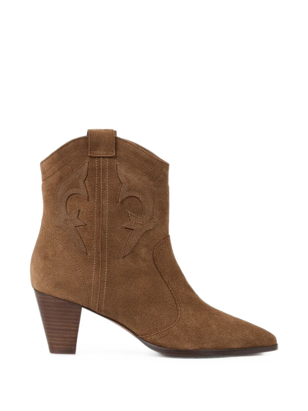 Ba&Sh Casey embroidered western ankle boots Bruin