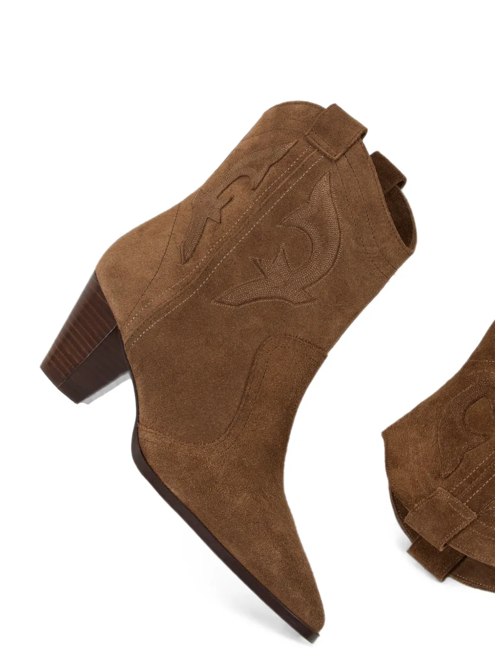 Ba&Sh Casey embroidered western ankle boots Bruin