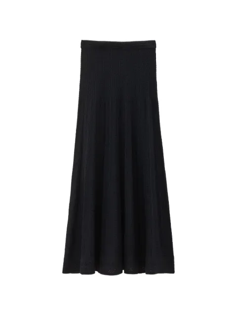 Ba&Sh Doha pointelle-knit A-line maxi skirt