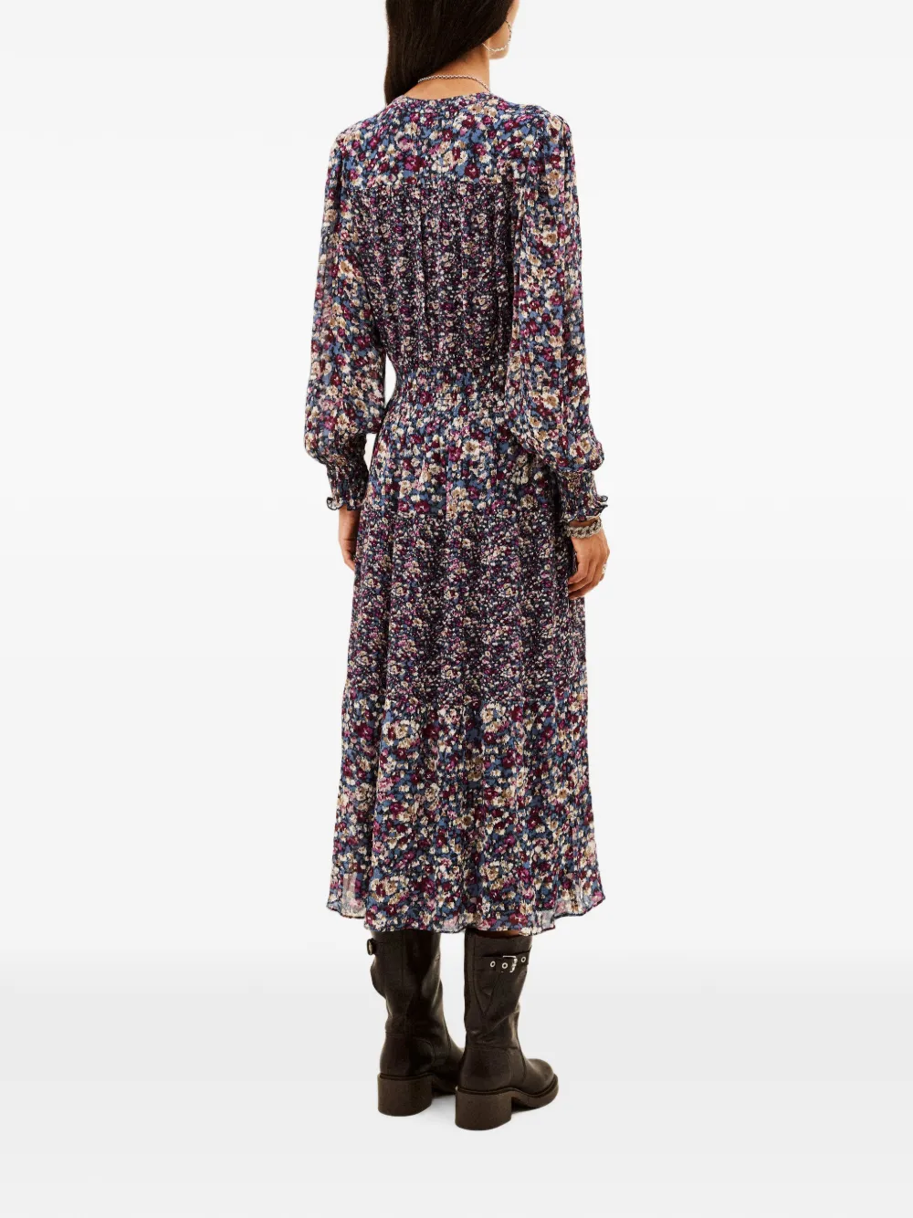 Ba&Sh Kacy midi-jurk met bloemen-print Blauw