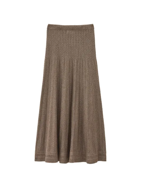 Ba&Sh Doha pointelle-knit A-line maxi skirt