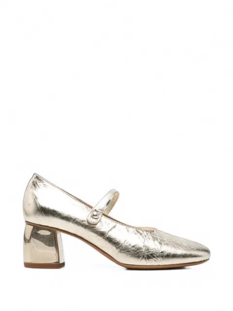 Forte Forte zapatos metalizados con tacón grueso