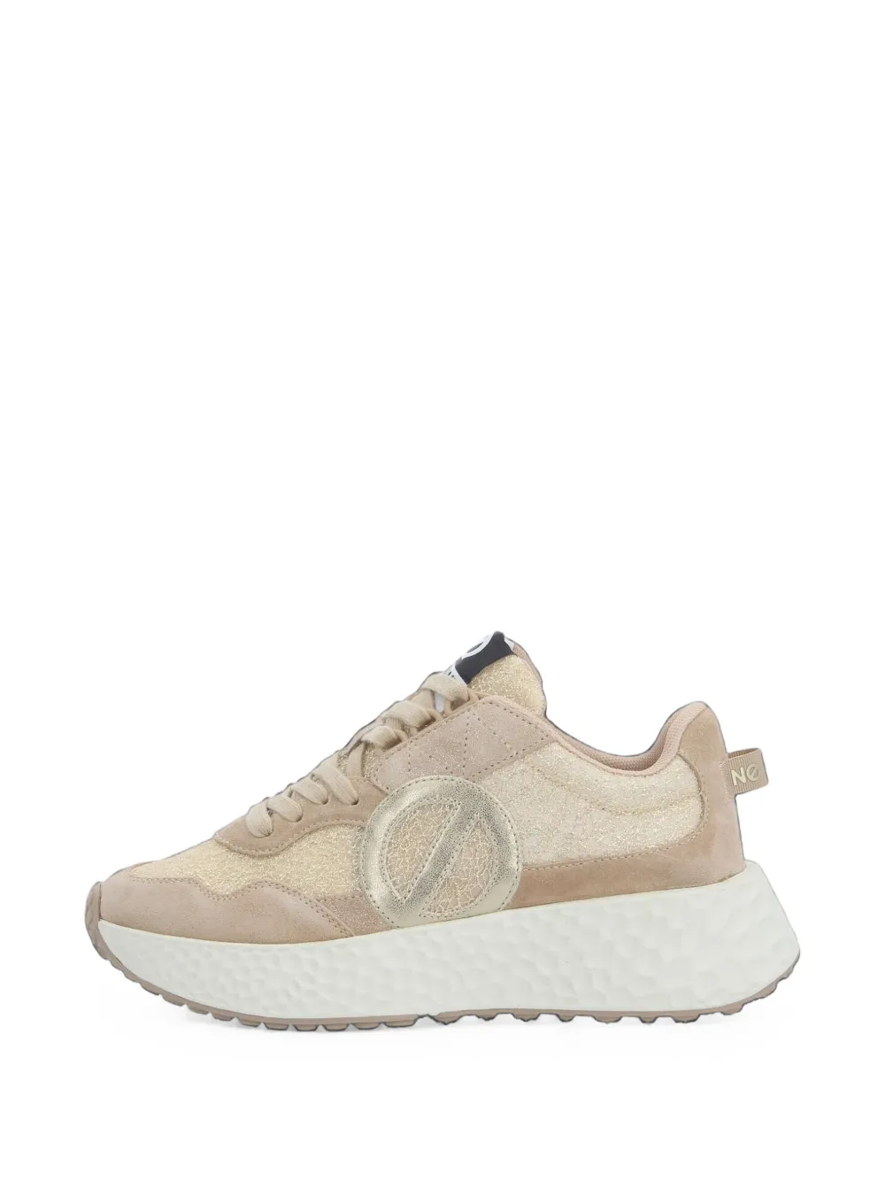 No Name Carter Jogger glitter-effect sneakers Beige