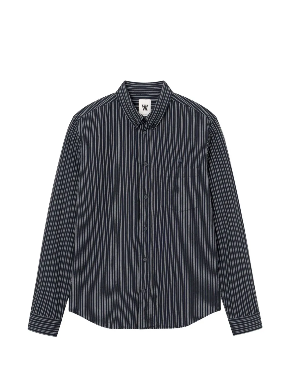 Wood Wood striped button-down shirt - Blau