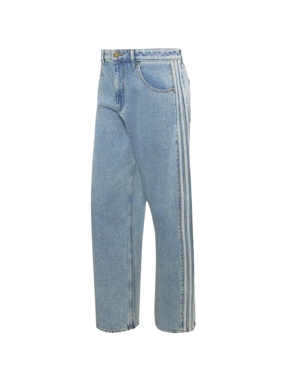adidas side-stripe jeans - Blu