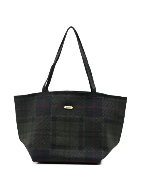 Barbour bolso shopper a cuadros tartán