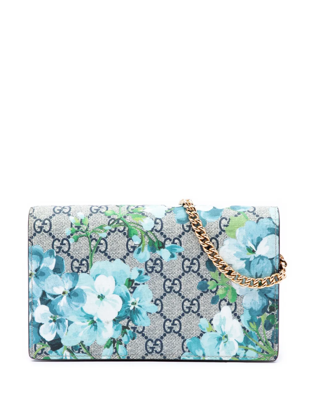 Gucci Pre-Owned 2016-2026 GG Supreme Blooms Wallet on Chain shoulder bag - Toni neutri