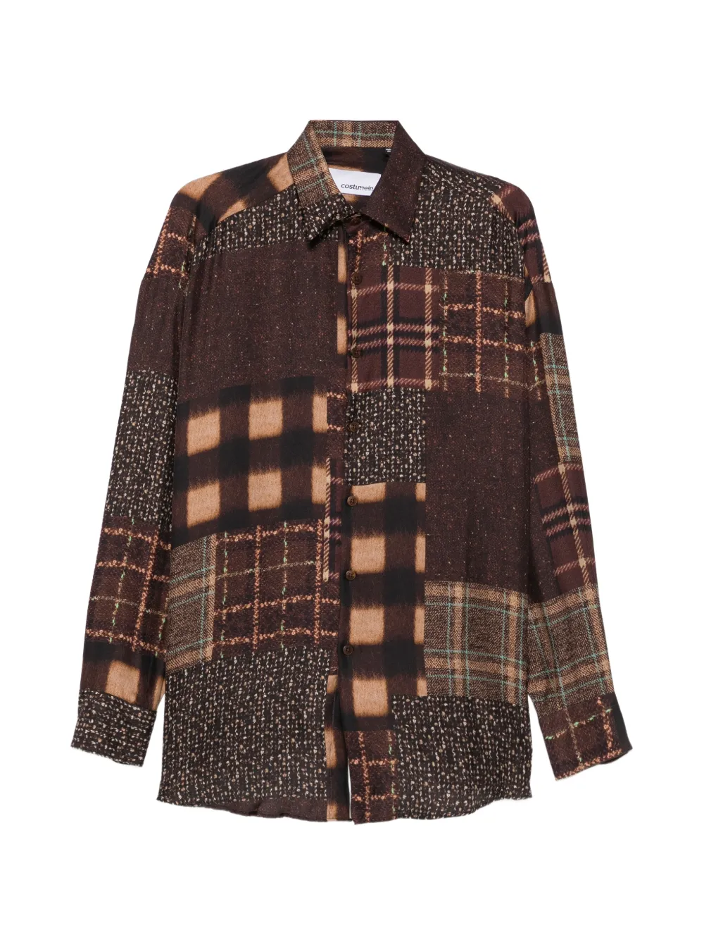 Costumein patchwork-print long-sleeve shirt