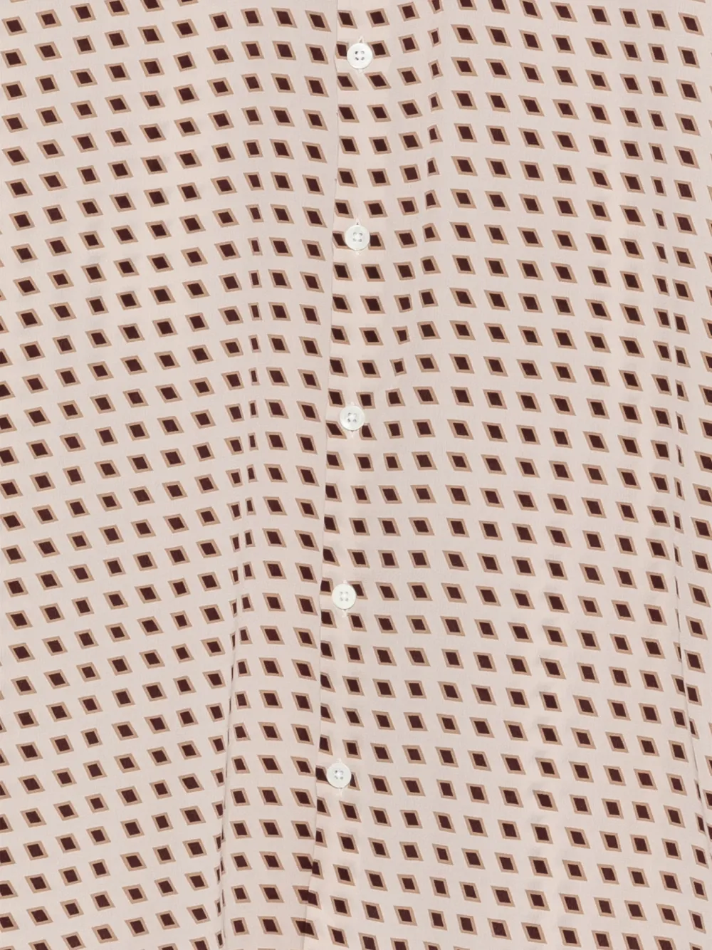 Costumein Jil overhemd met geometrische print en lange mouwen Beige