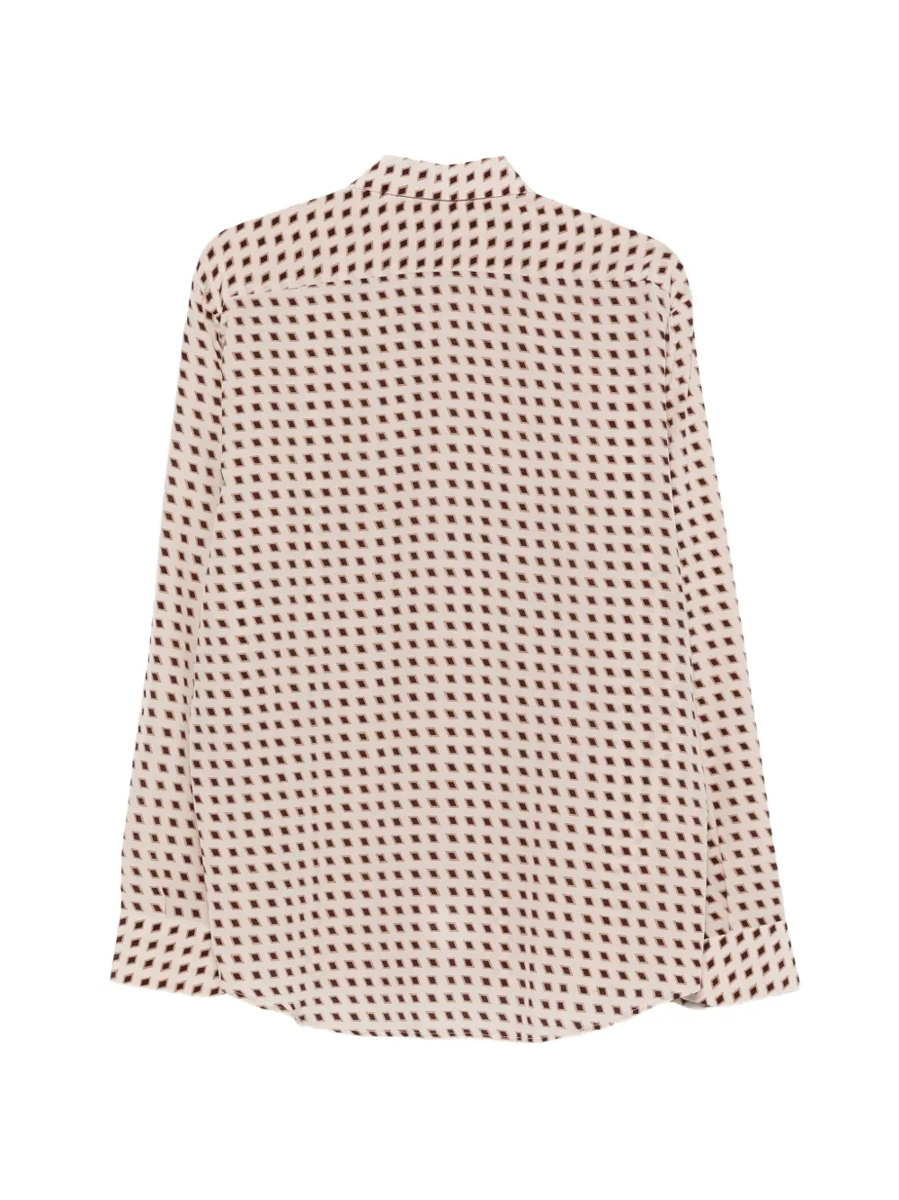 Costumein Jil overhemd met geometrische print en lange mouwen Beige