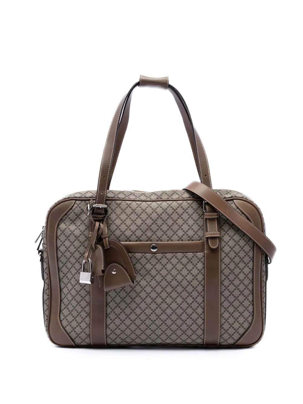Gucci Pre-Owned 2016-2026 Diamante Coated Canvas business bag - Toni neutri