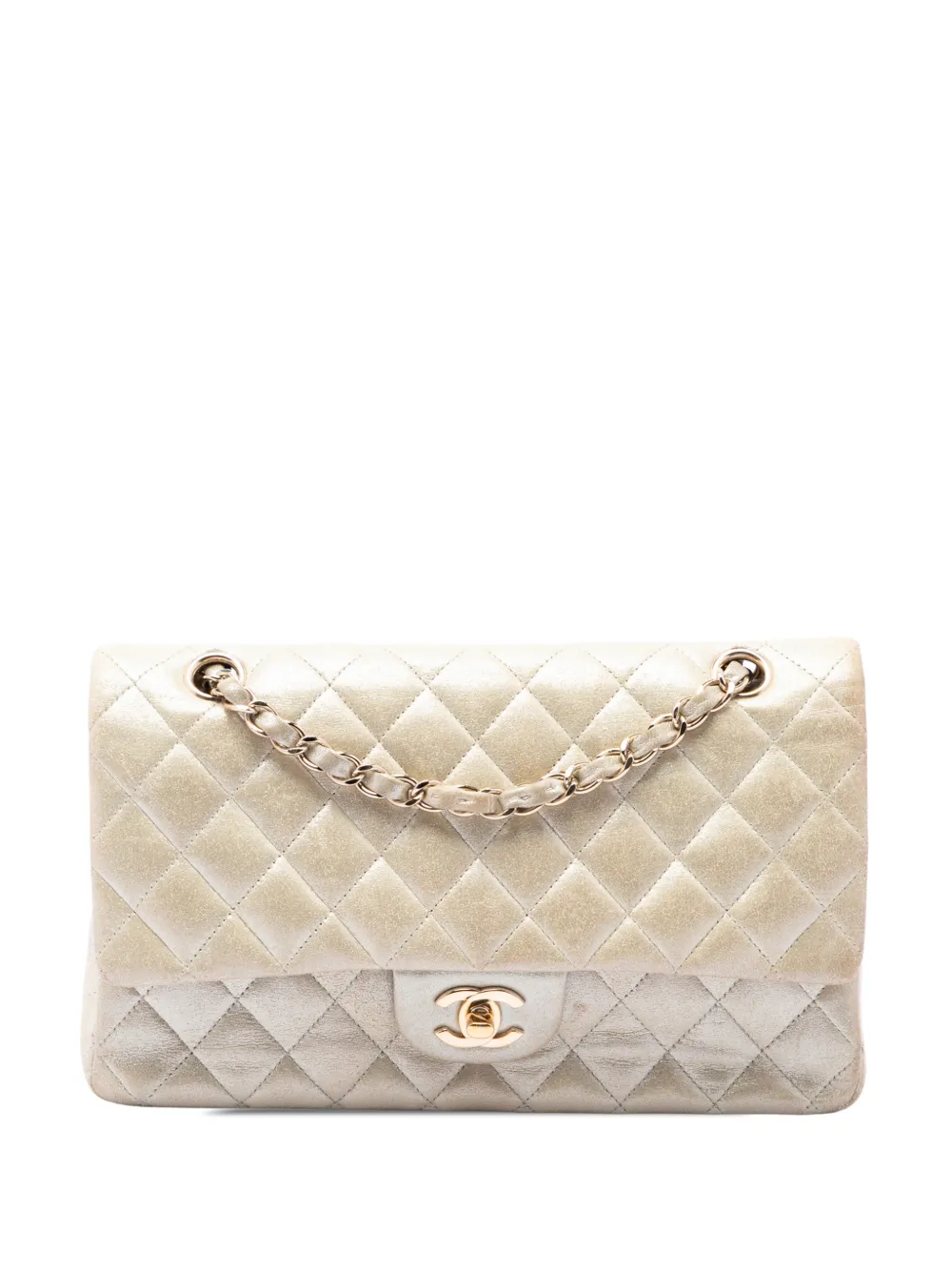 CHANEL Pre-Owned 2011 Medium Classic Iridescent Calfskin Double Flap shoulder bag - Oro