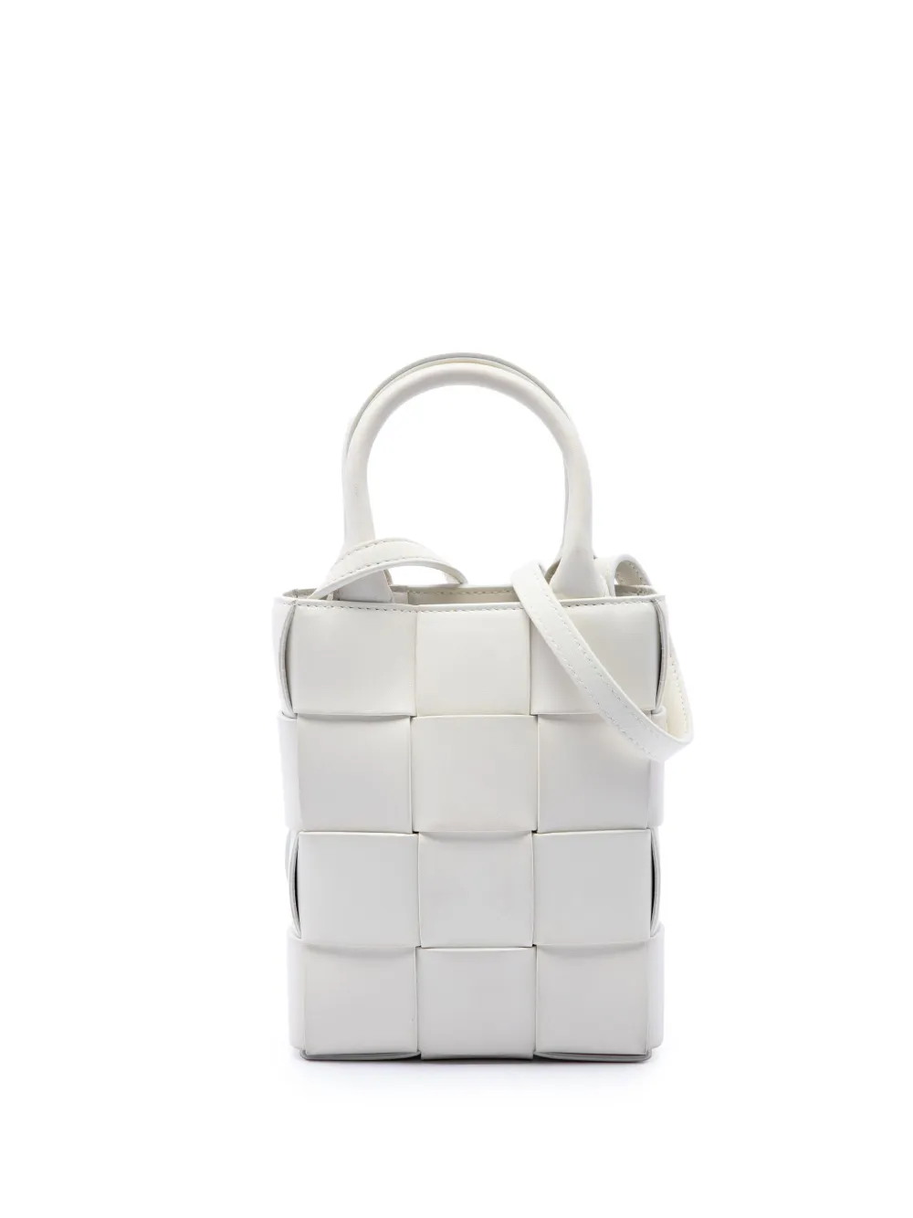 Bottega Veneta Pre-Owned 2012-2026 Mini Maxi Intrecciato Nappa North South Cassette Tote satchel - Bianco