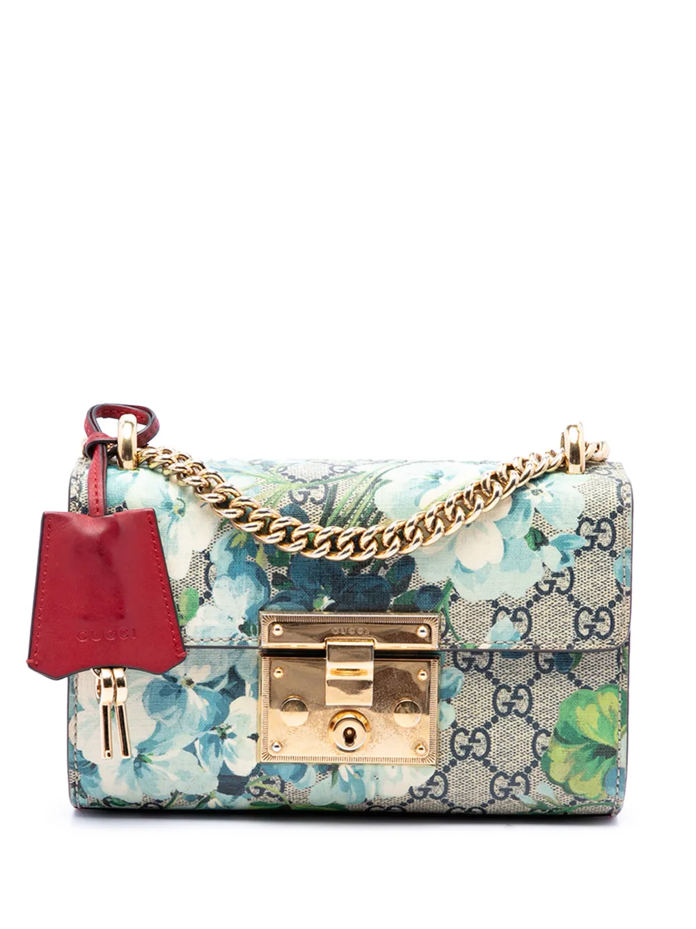Gucci Pre-Owned 2016-2026 Small GG Supreme Blooms Padlock crossbody bag - Toni neutri