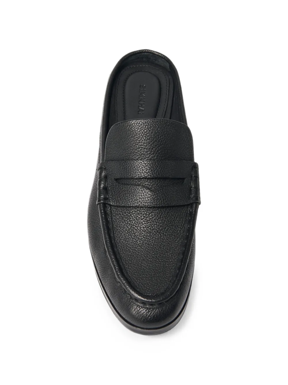 SIMKHAI Dean pebbled leather mules Zwart