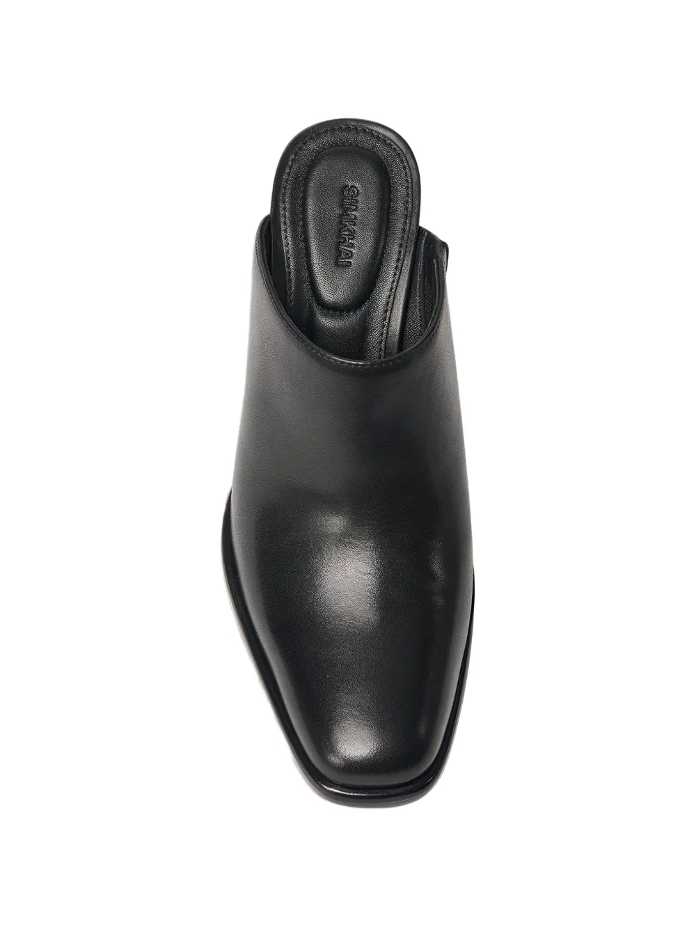 SIMKHAI Carolyn Leather Mules in Black, view 3