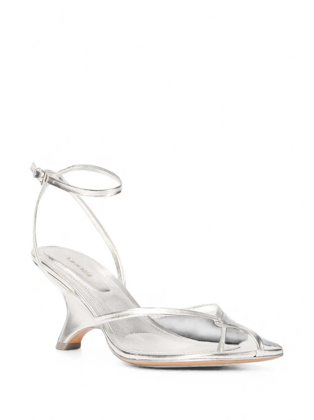 SIMKHAI Kelsey leather sandals Zilver
