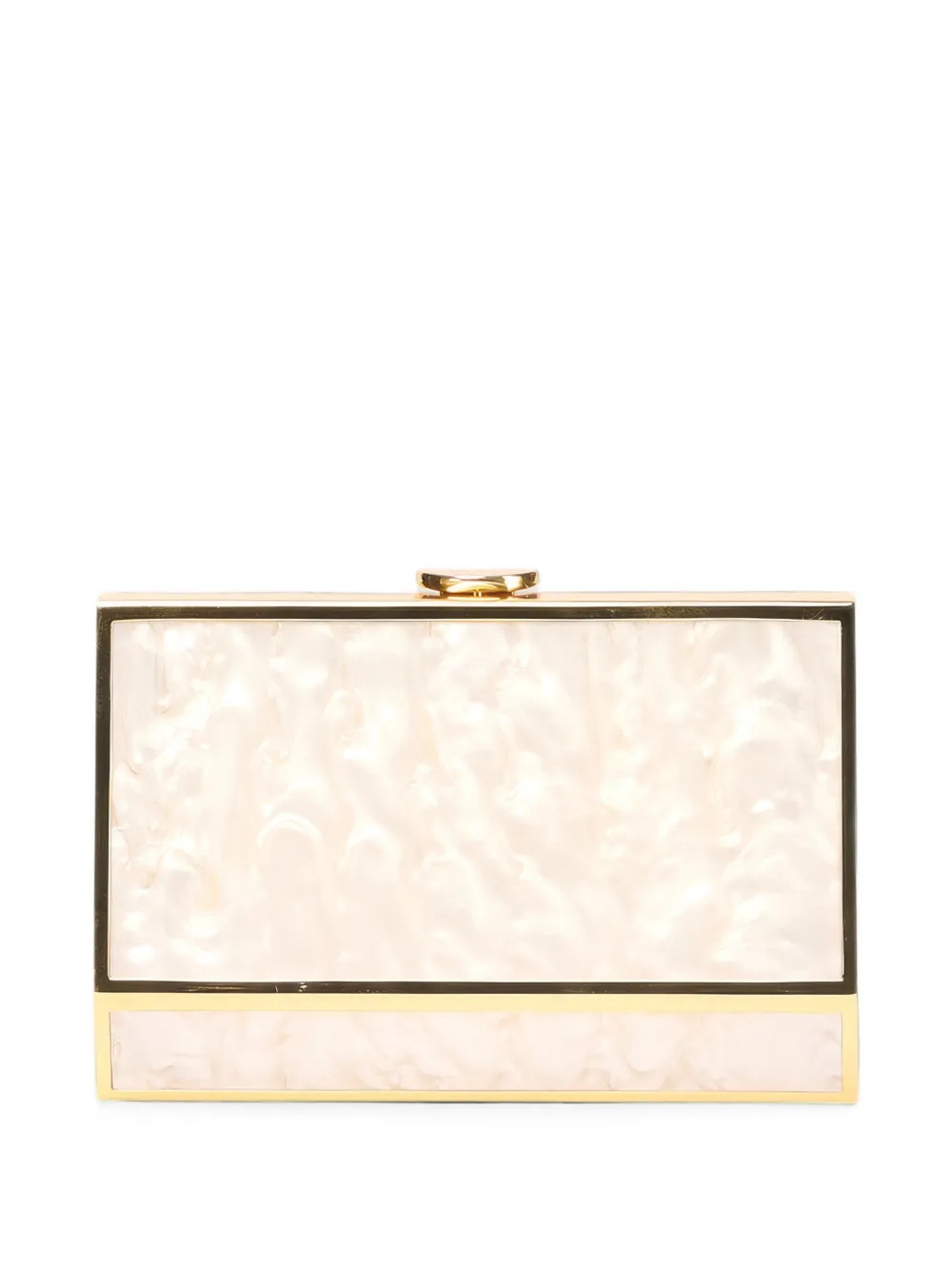 SIMKHAI Maddox Marbled Clutch Bag in White, view 2