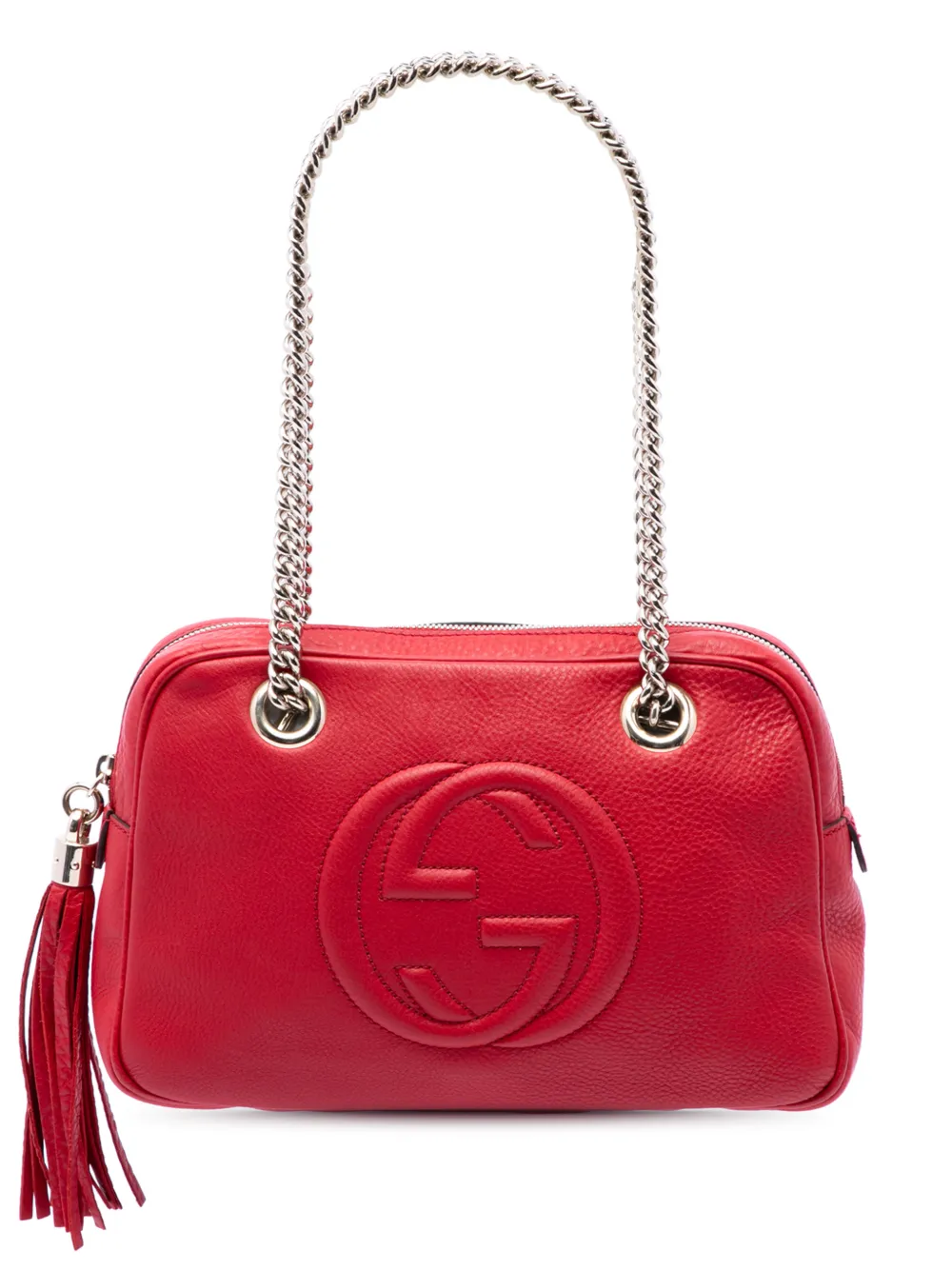 Gucci Pre-Owned 2000-2015 Calfskin Soho Chain Zip shoulder bag - Rosso