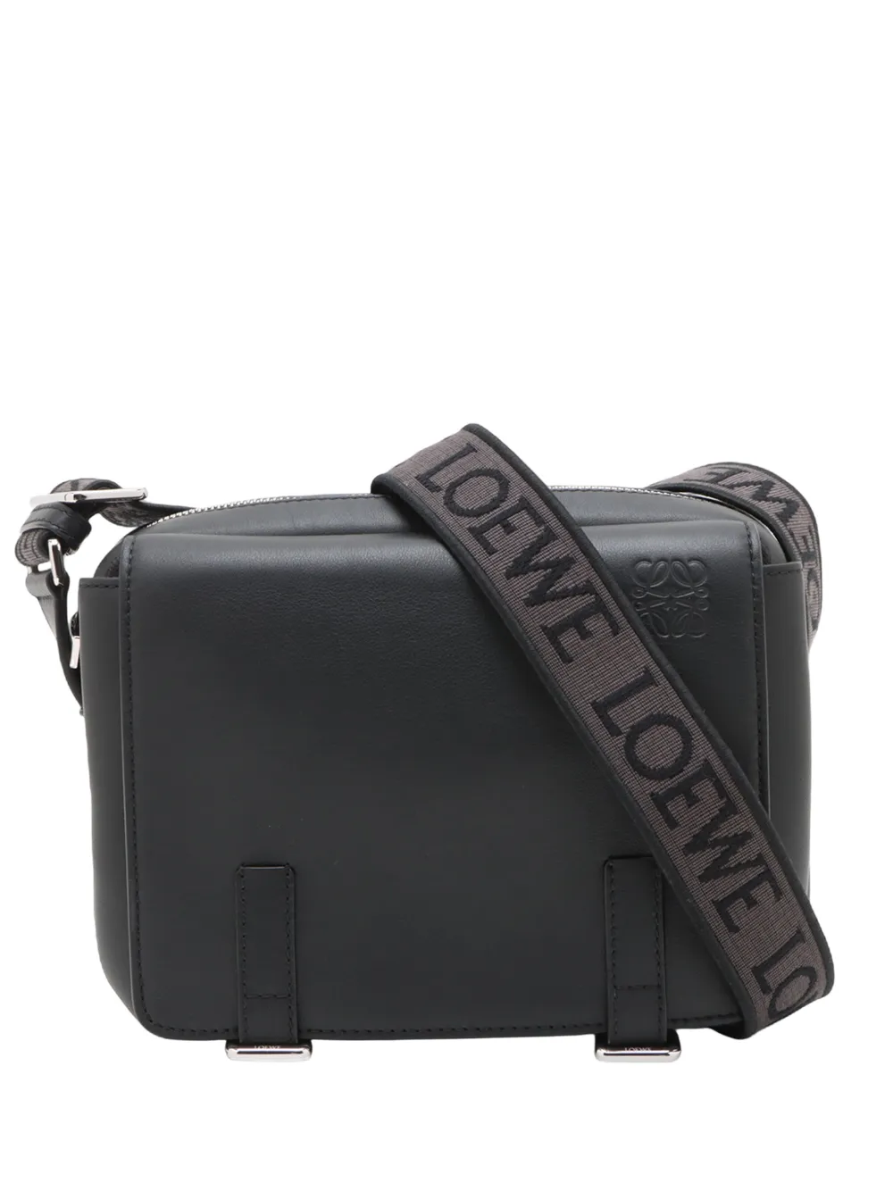 Loewe Pre-Owned 2020-2026 XS Supple Smooth Calfskin Military Messenger Bag crossbody bag - Schwarz
