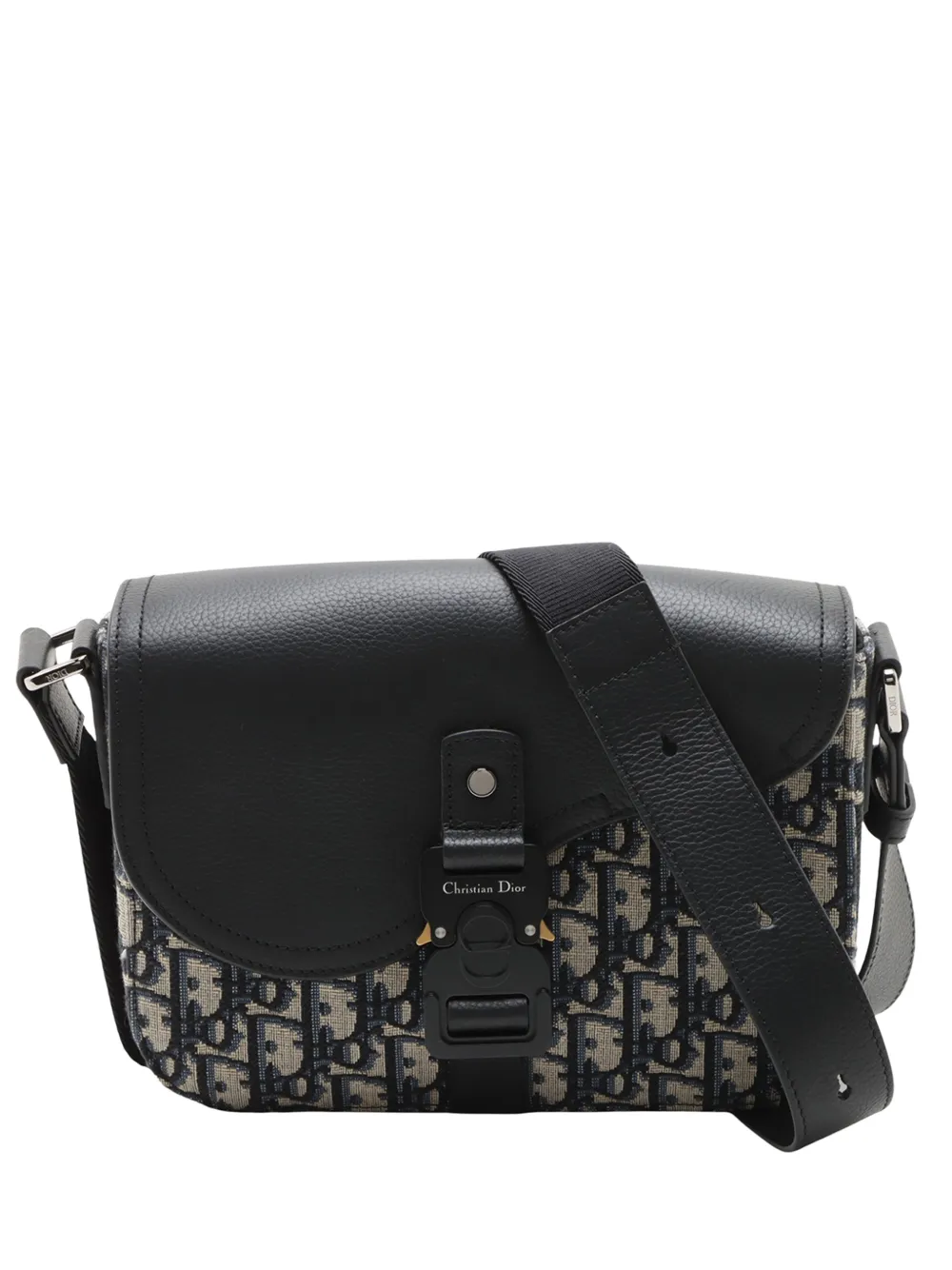 Christian Dior Pre-Owned petite sacoche Saddle Messenger Bag en toile à motif Oblique (2020-2026) - Noir Christian Dior Pre-Owned petite sacoche Saddle Messenger Bag en toile à motif Oblique (2020-2026) - Noir