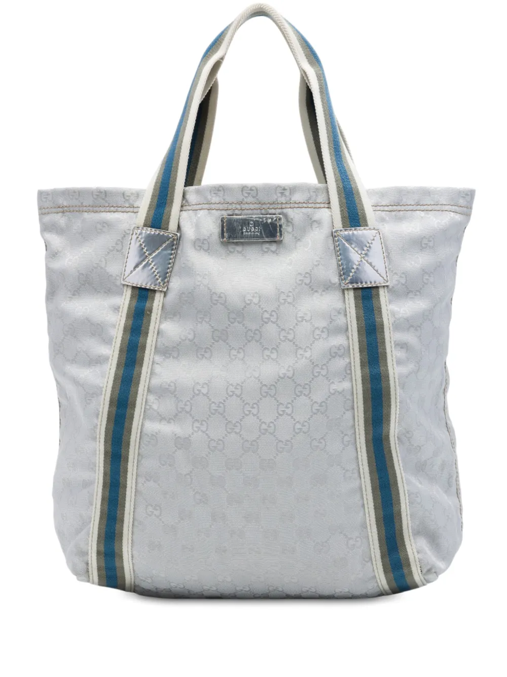 Gucci Pre-Owned 2016-2026 GG Canvas Web tote bag - Grigio